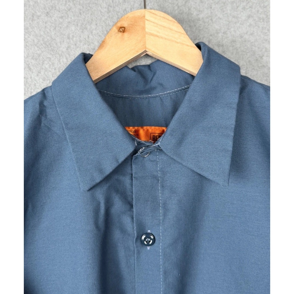 Jeep Red Kap Mens L Blue Work Shirt Since 1941 Large Back Graphic - Picture 4 of 10